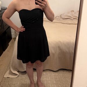 Express Black Strapless Dress